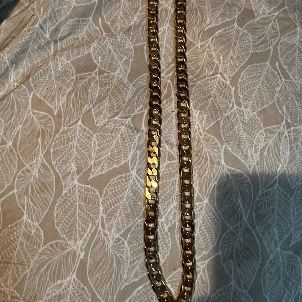 Vintage 24k gold layered 24” Cuban link Chain